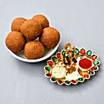 Besan Laddoo And Puja Thali Combo