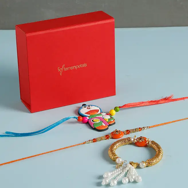 Set Of 3 Fancy Rakhis usa | Gift Set Of 3 Fancy Rakhis- FNP