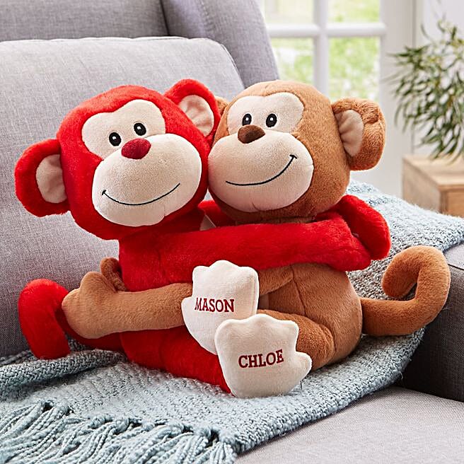 Personalised Hugging Monkeys Soft Toy usa Gift Personalised