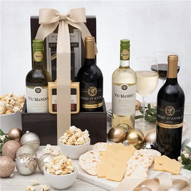 Christmas Red Wine Duo Hamper usa | Gift Christmas Red Wine Duo Hamper- FNP