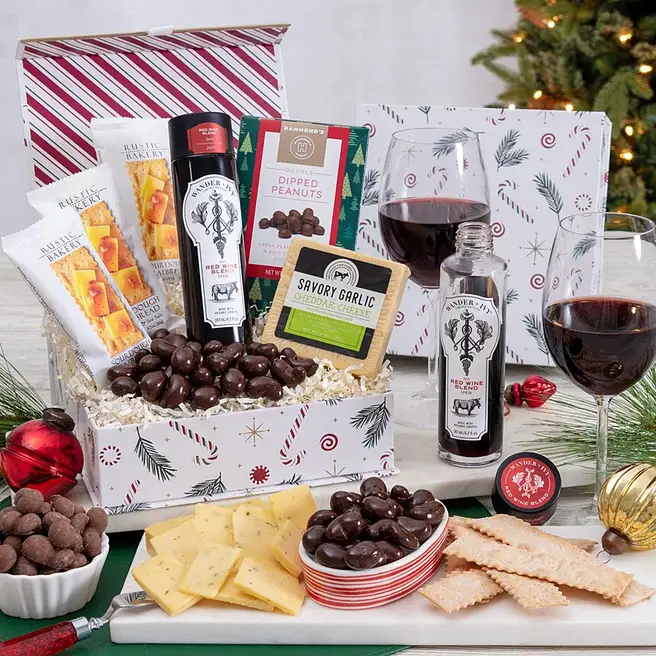 Red Wine And Cheese Gift Box usa | Gift Red Wine And Cheese Gift Box- FNP