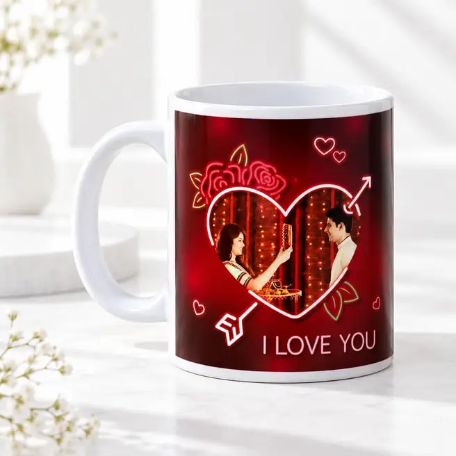 I Love You Personalised White Mug