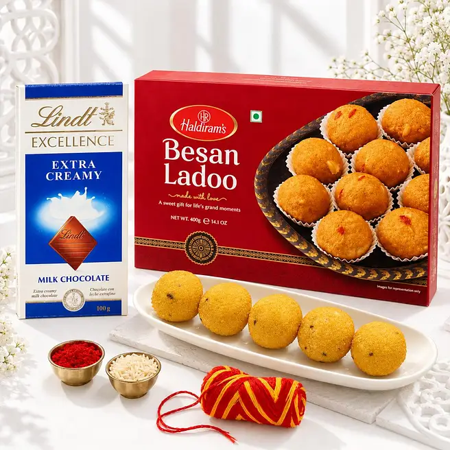 Bhai Dooj Special Lindt And Besan Laddoo Combo