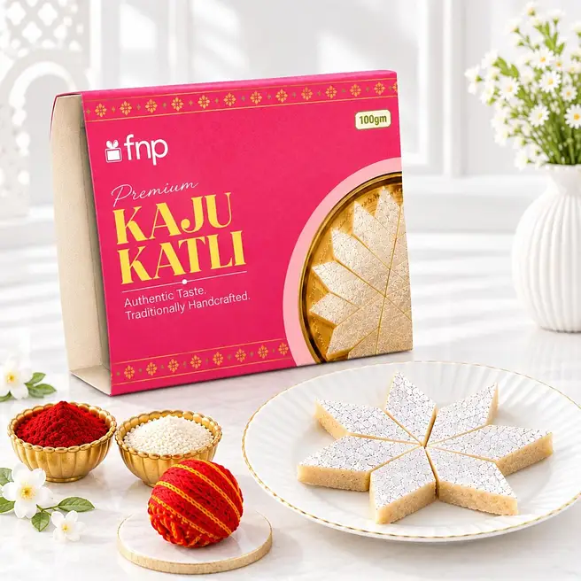 Bhai Dooj Best Wishes Kaju Katli Combo