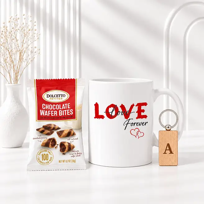Love Forever Personalised Keychain & Mug Gift Set