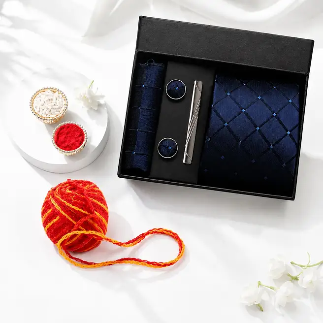 Men's Festive Pocket Tie with Kalava