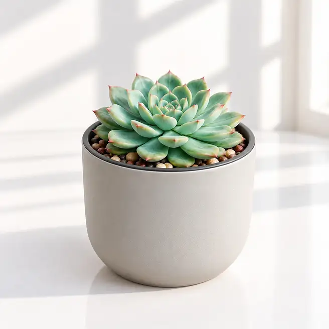 Echeveria in Gray Vase