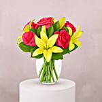 Strawberry Lemonade Rose N Lily Bouquet Deluxe