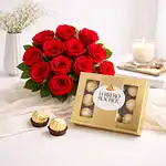 Ferrero Rocher And Red Roses